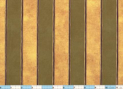 Toile Garden Green/Gold Stripe <br>D. Mumm
